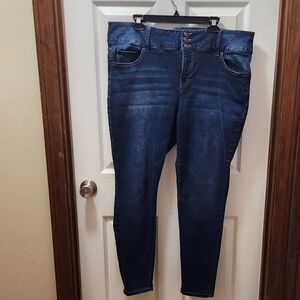 Royalty For Me Dark Blue Skinny Jeans 18W EUC
